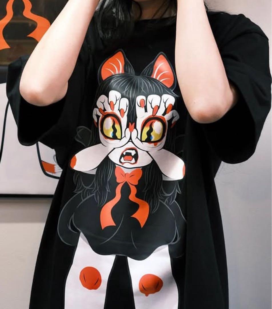 GRAPE BRAIN 戦慄！ にぎるちゃん 222 T-SHIRT 黒 箱付き GRAPE BRAIN BEAMS 戦慄 にぎるちゃん 222 T-SHIRT 22nd ANNIV FEST 白