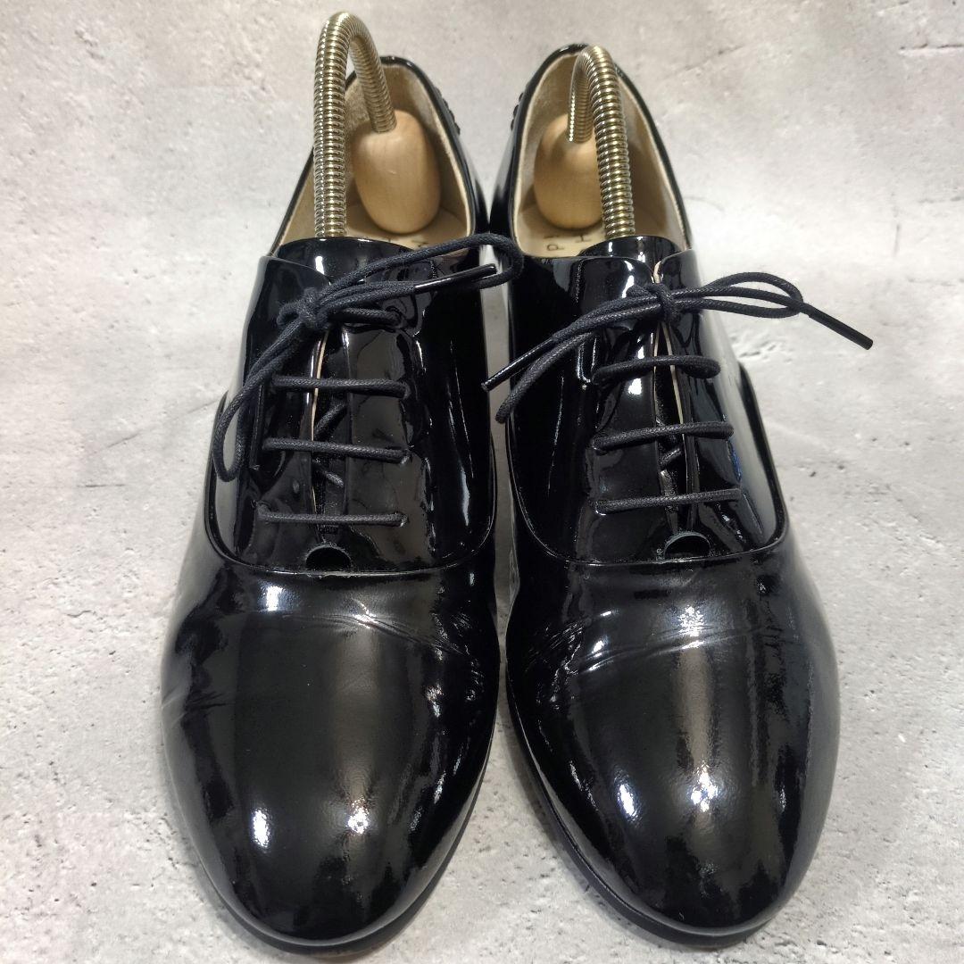 極美品 マーガレットハウエル アイデア ヒールパンプス エナメル 24.5cm