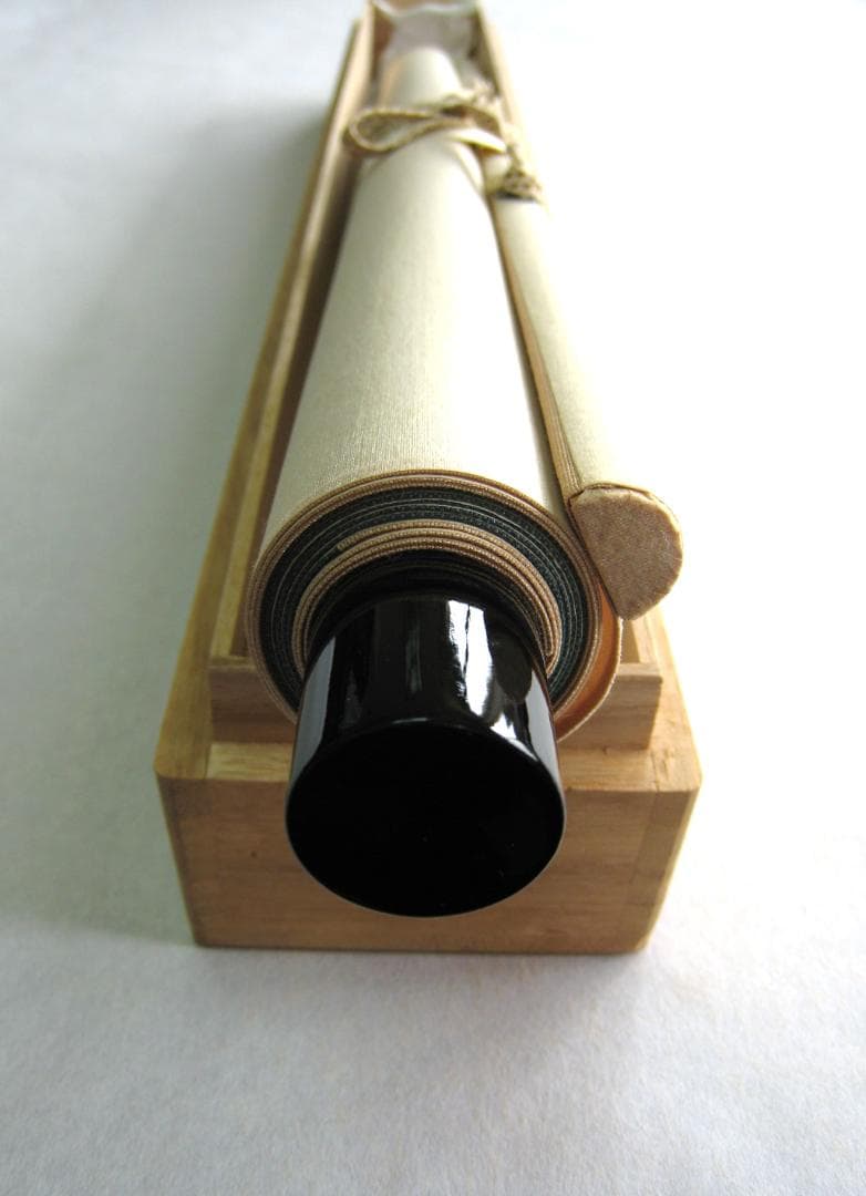 真筆】茶掛 寂然不動 朝顔画賛◇大徳寺 塔頭高桐院 松長剛山 共箱