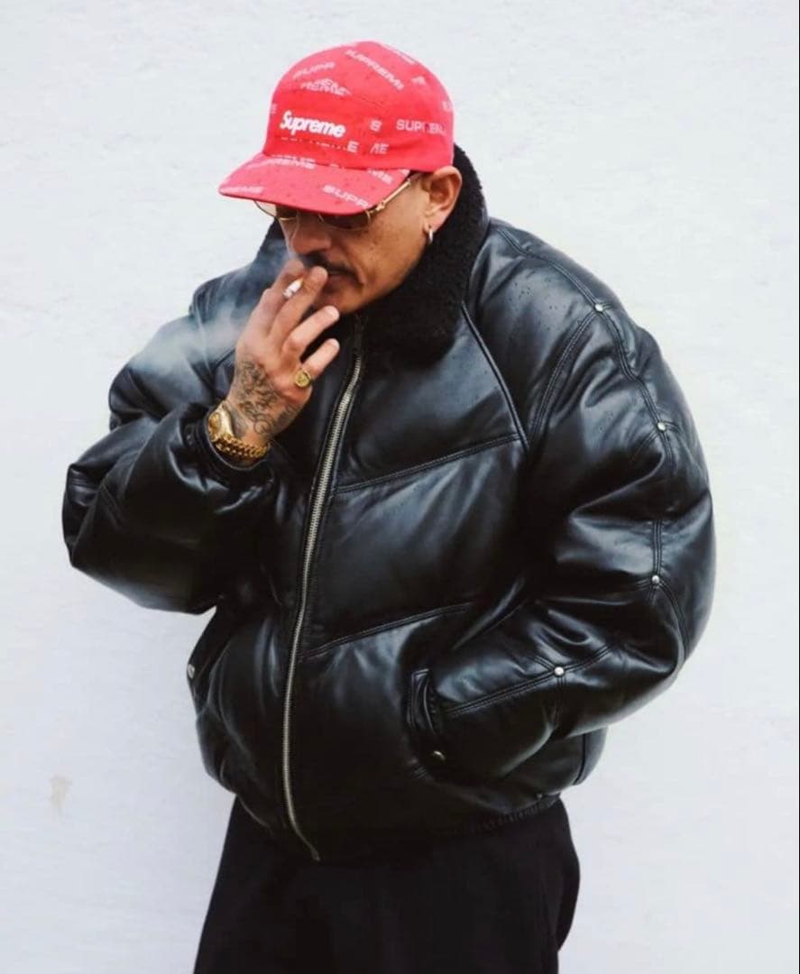 supreme schott レザー ダウン ジャケット - メルカリ