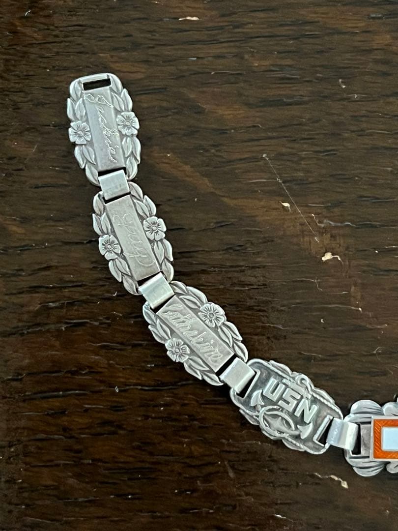ww2 USヴィンテージスイートハート ブレスレット スターリングシルバー