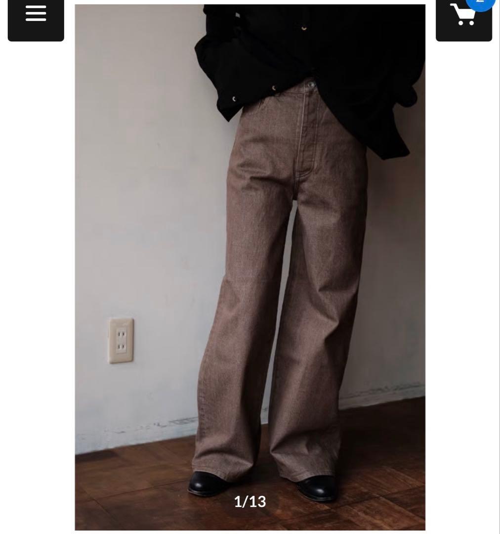 25aw/定価4万】BISOWN WIDE DENIM ブラウンデニム - メルカリ