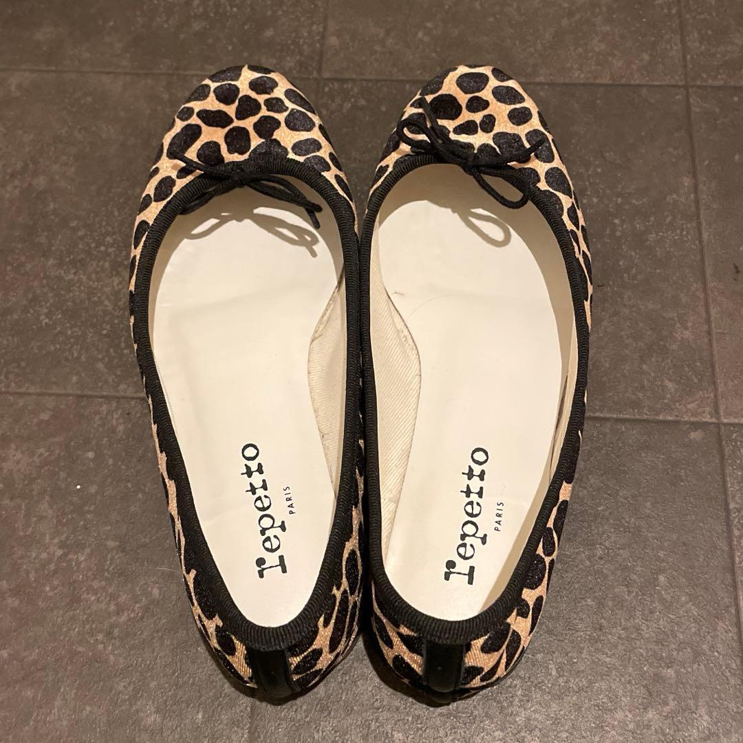 Repetto ヒョウ柄 フラットシューズ 35 - メルカリ