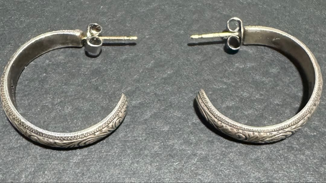 Antidote silver950 ENGRAVED HOOP ERRAING