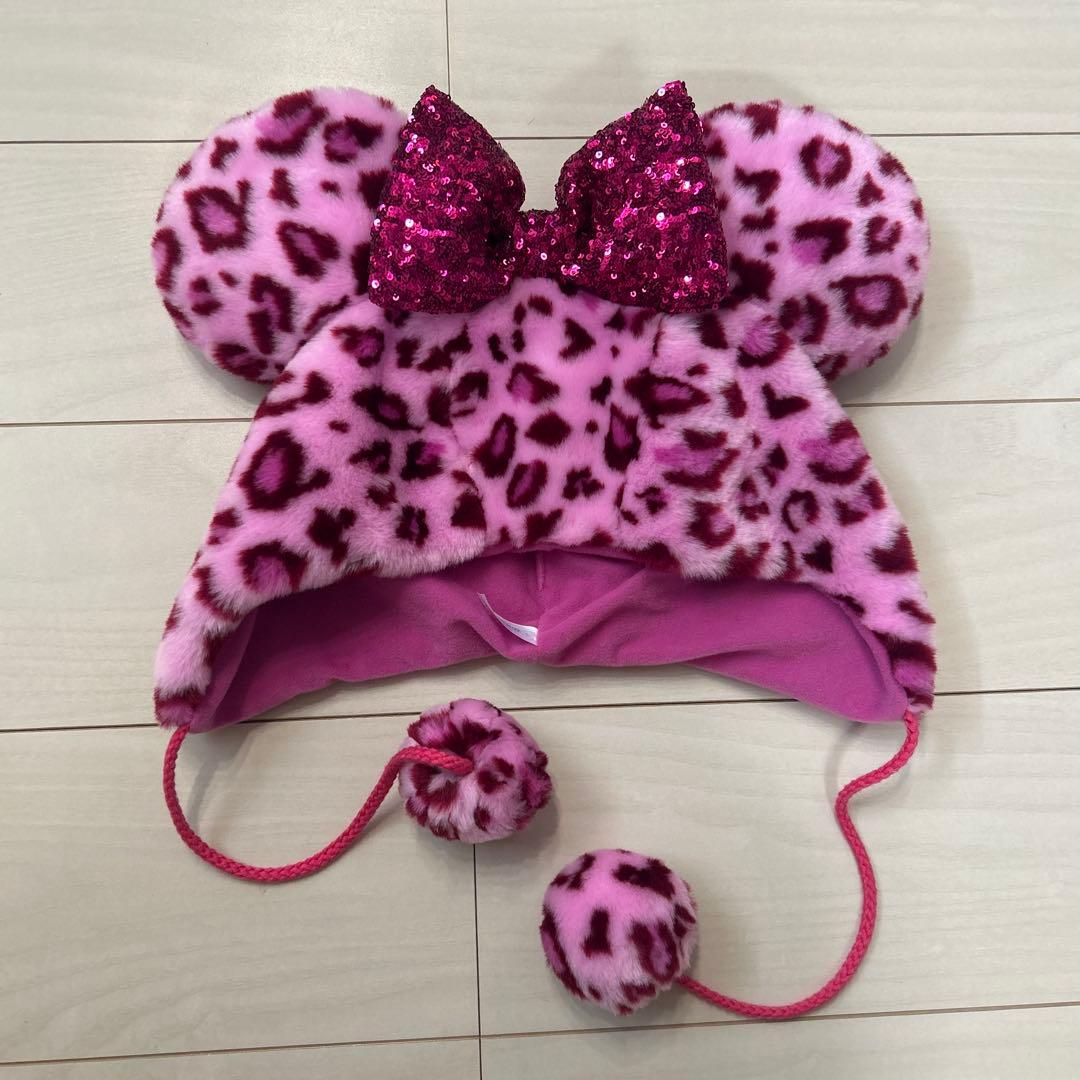 ミニー　ヒョウ柄ファンキャップ　ピンク ディズニー ファンキャップ ヒョウ柄 ピンク ミニー - メルカリ