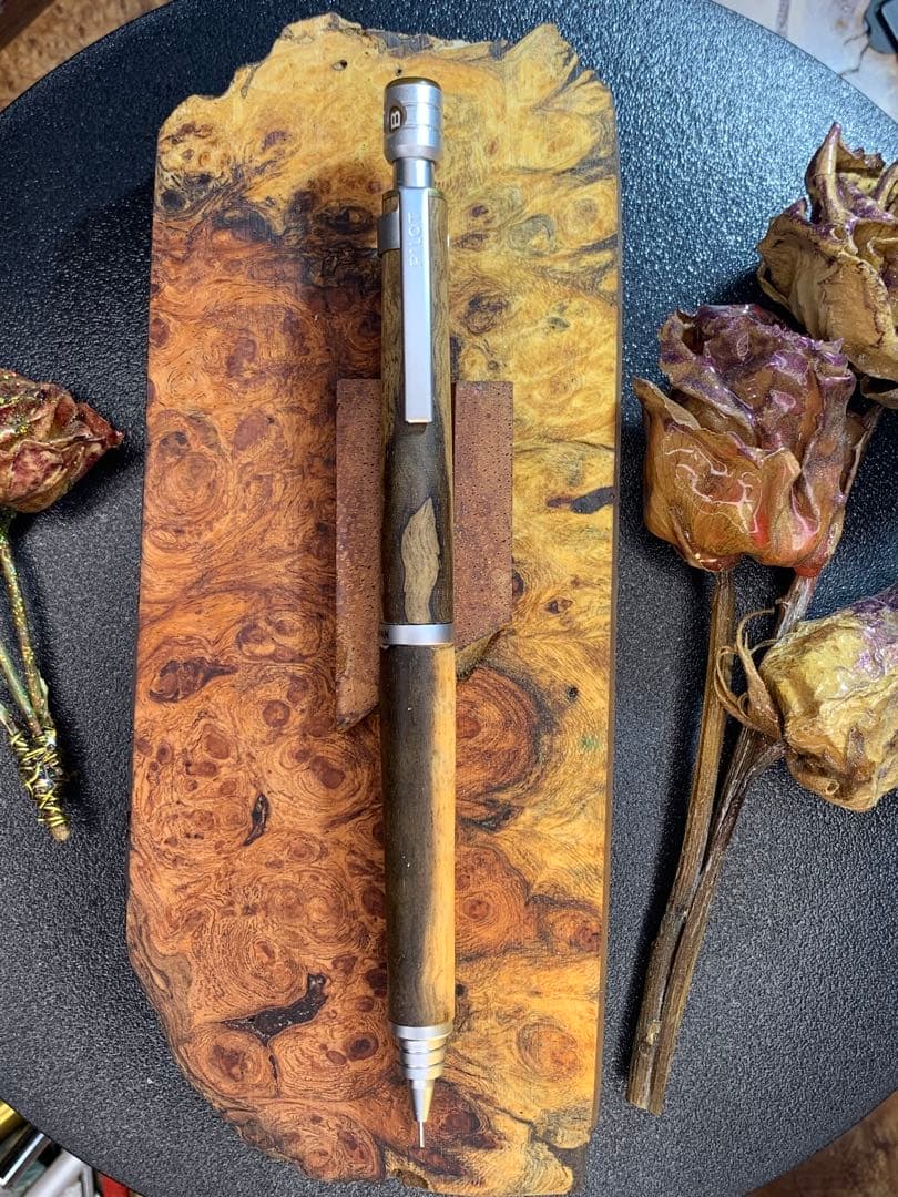 s20シャープペンシル(黒柿縮杢スポルテッド)0.3mm、0.5mm可 - メルカリ