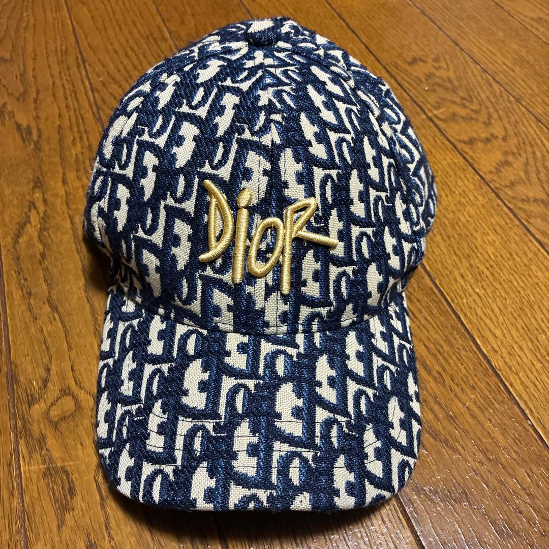 Dior ベースボールキャップ ネイビー/アイボリー クリスチャン・ディオール Christian Dior ロゴ刺繍ベースボール