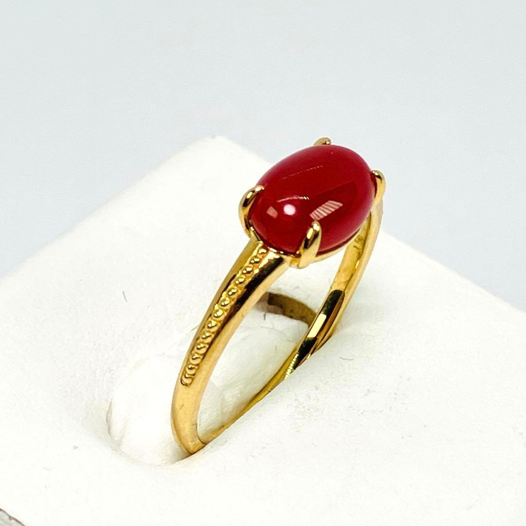 GSTV K18 天然 さんご サンゴ 珊瑚 リング さんご: 1.50ct