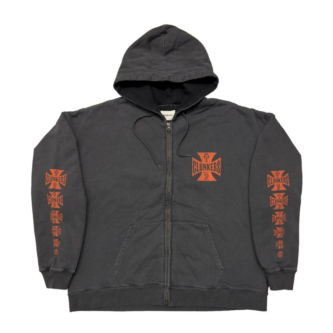 トップス GreatLAnd ORIGINAL CLUNKERS ZIP HOODIE greatLAnd ORIGINAL CLUNKERS ZIP HOODIE / DOUBLE