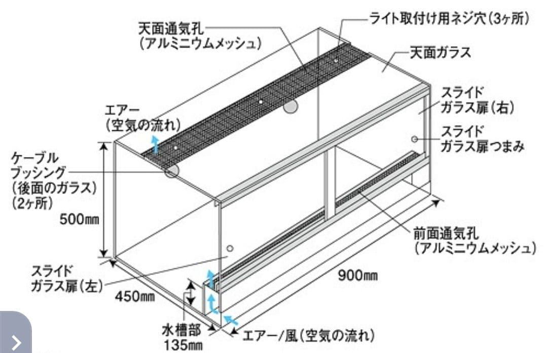 エーハイム ガラス ケージ １個 引取り エーハイム レプタイルケージ RC-9045 爬虫類 飼育 ケージ ガラス