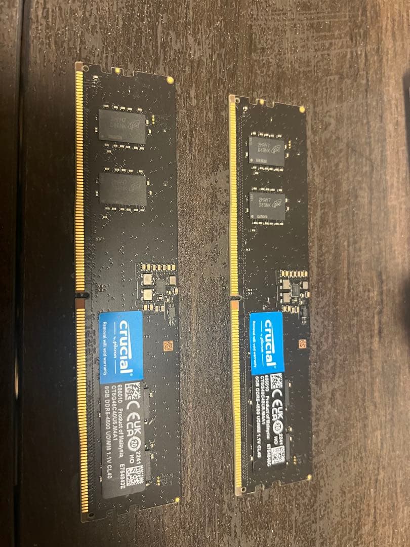 Crucial DDR5 16GB（8×2） メモリ 2枚セット Crucial - DDR5 - kit - 16 GB: 2 x 8 GB - DIMM 288-pin - 4800 MHz