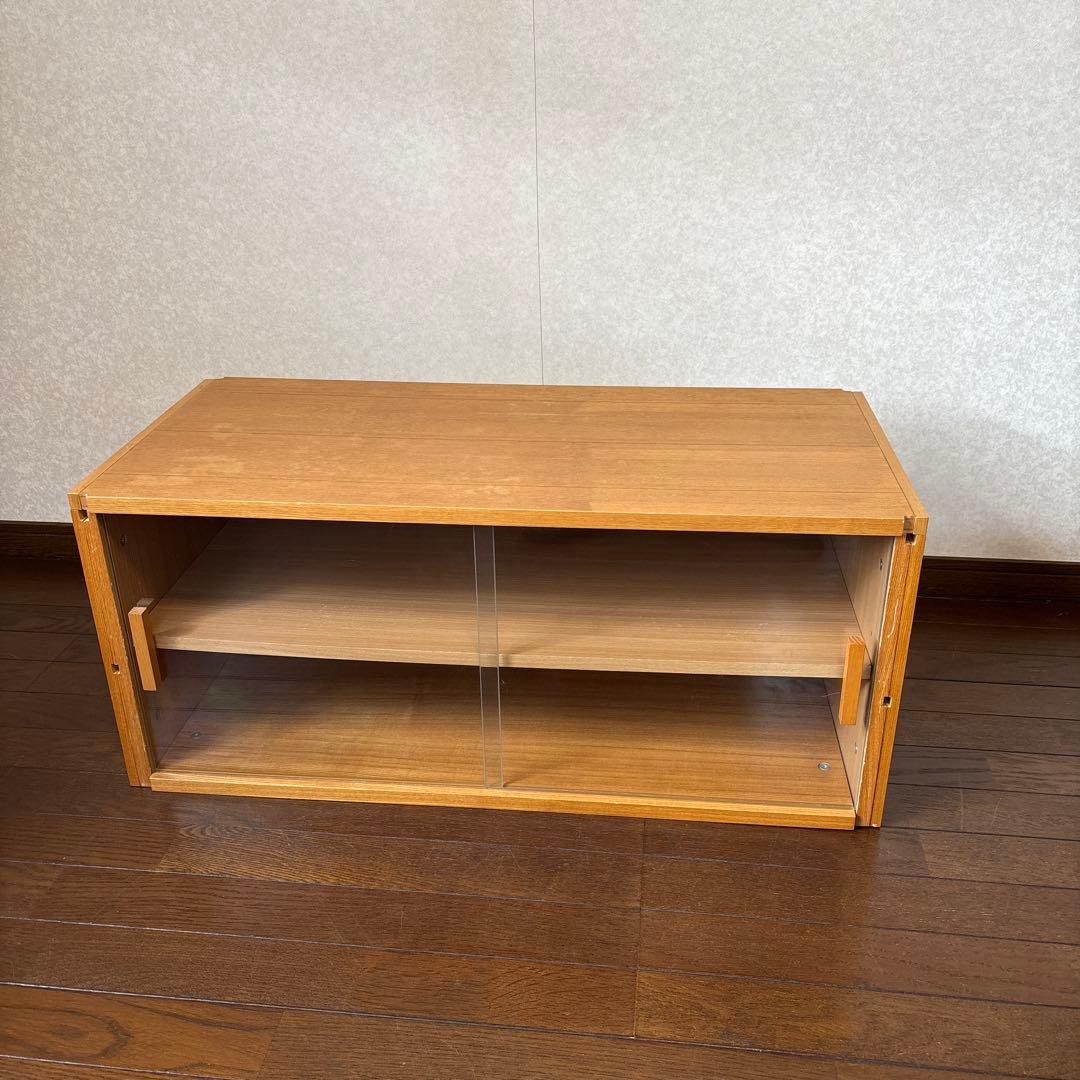 良品】無印良品 ステンレスユニットシェルフ 用 収納 ボックス ガラス