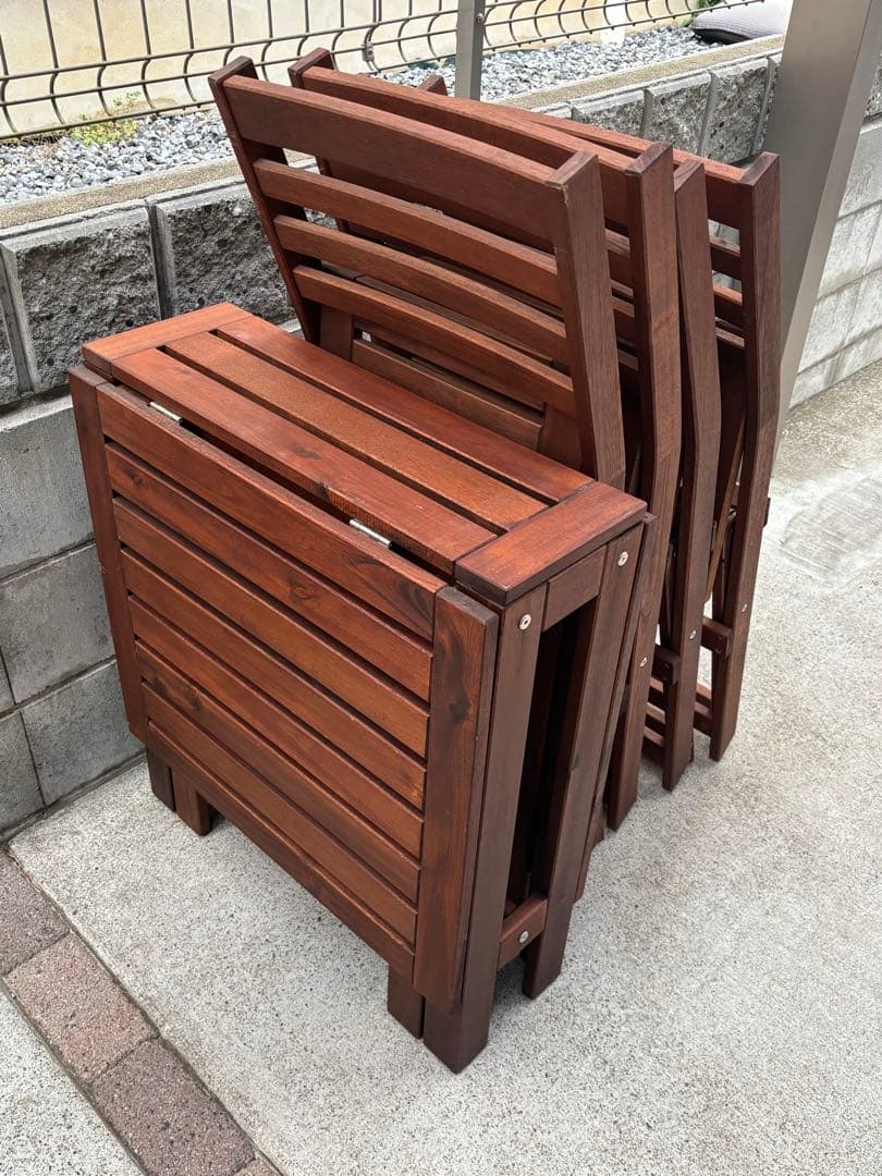 引取限定』IKEA APPLARO エップラローアウトドアテーブルチェアセット