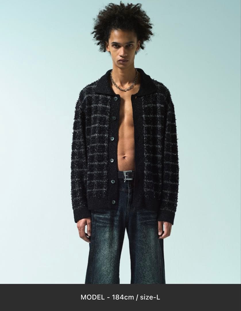 CAMPHOR WOOD ラメツイードニットシャツ - メルカリ