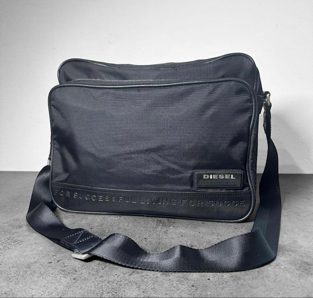 バッグ archive DIESEL Logo Black Shoulder Bag 00s DIESEL Archive shoulder bag black