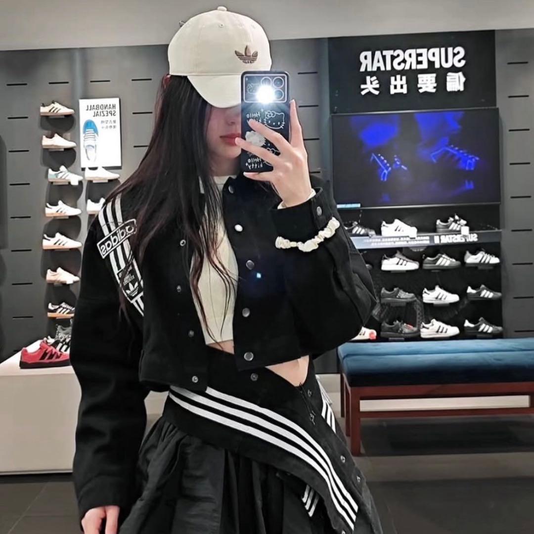 新品XL】アディブレイク デニム 2-IN-1 トラックトップ アディダス