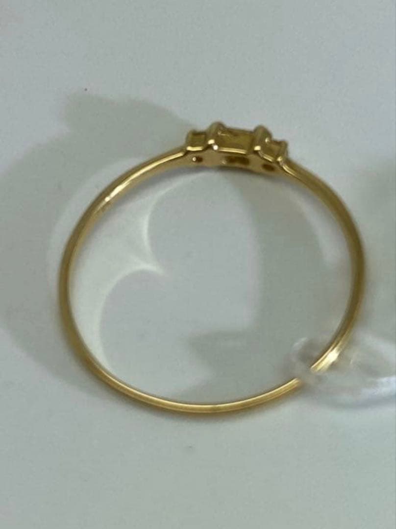 K18YG ダイヤリング　　0.08ct 9号