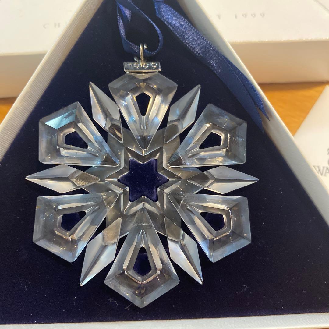 スワロフスキー　クリスマスオーナメント　1999年　希少 スワロフスキー クリスマスオーナメント スノーフレーク（1999年）を