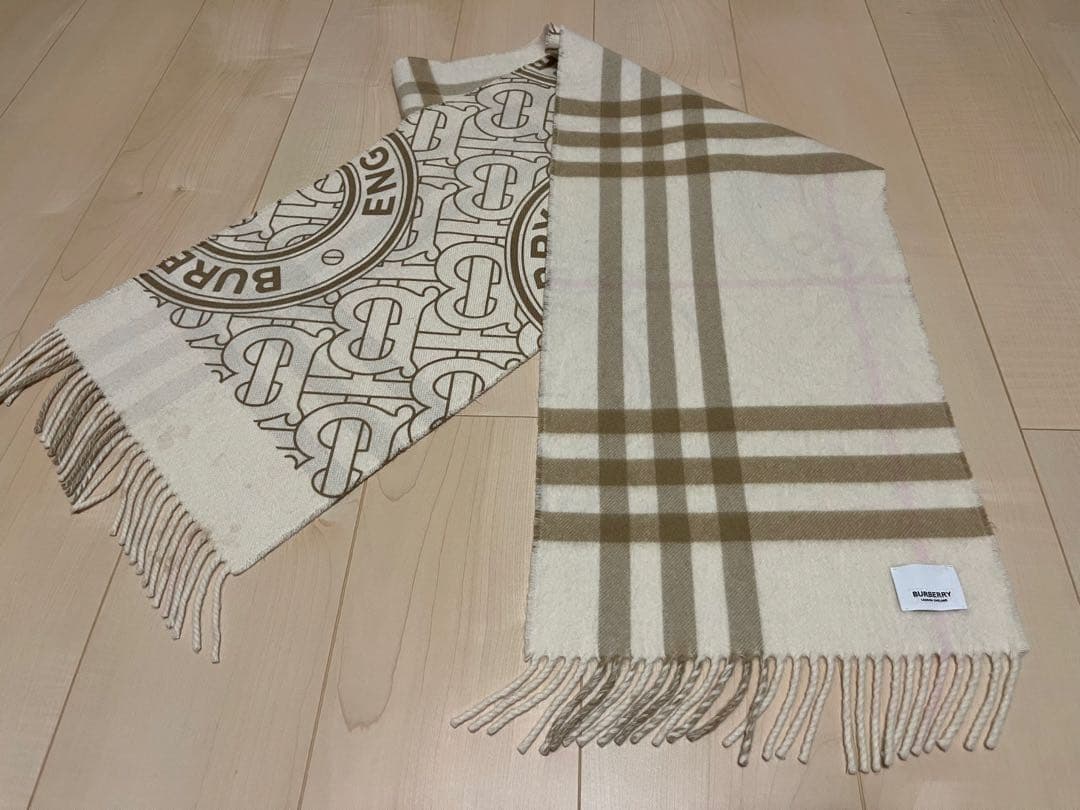 BURBERRY　バーバリー　マフラー　カシミア100％　リバーシブル BURBERRY】バーバリー『チェック リバーシブル カシミヤスカーフ