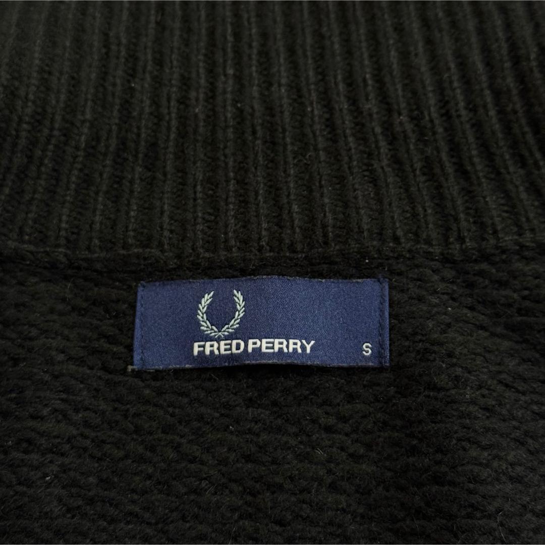 美品】フレッドペリー ドライバーズニット ジップ ブラック 大きめ