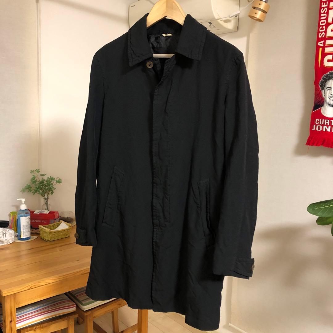 コムデギャルソンオムドゥ　ポリ縮絨コート比翼ブラックM COMME des GARCONS HOMME - コムデギャルソンオム24AWウールサージ縮絨