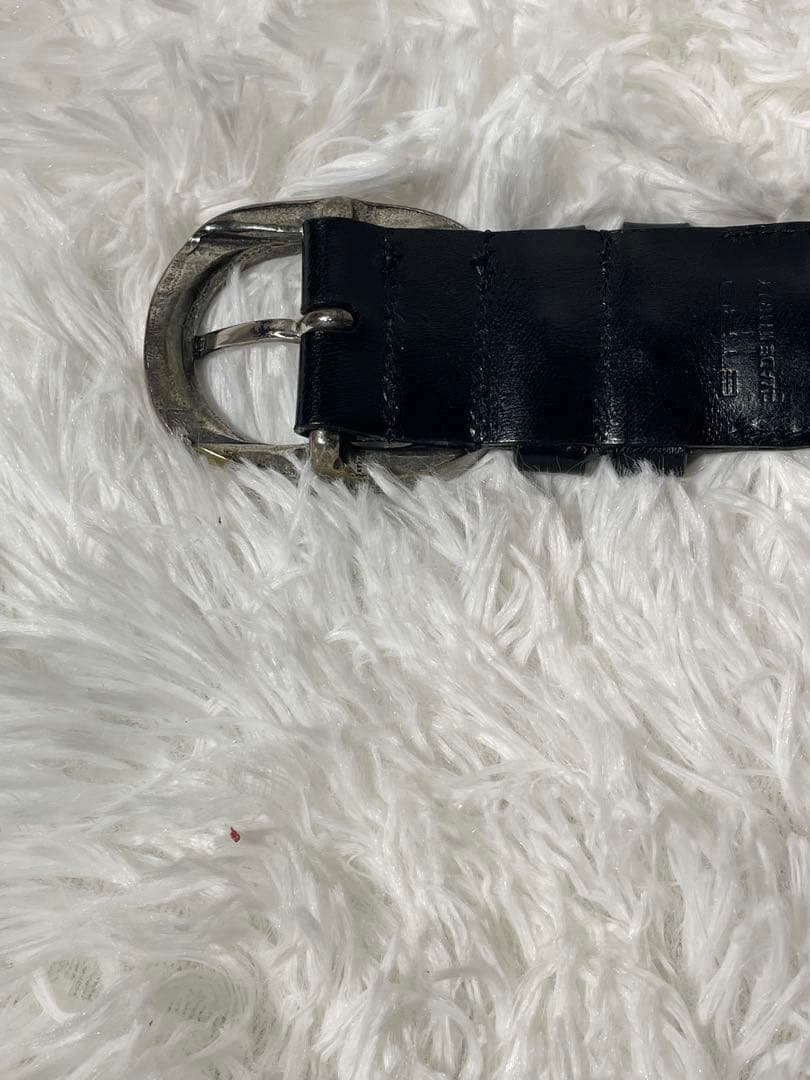 ETRO エトロ 編み込み 本革 レザーメッシュベルト ブラック イタリア製