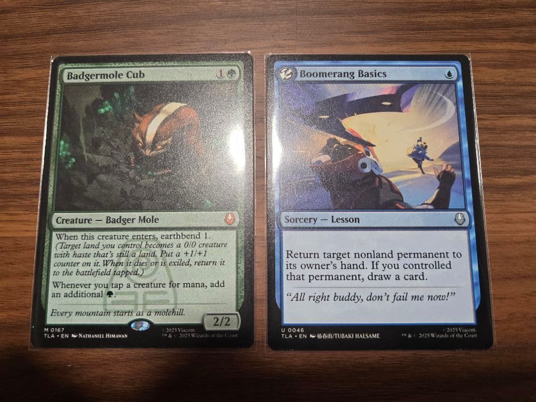 【2枚セット】アナグマモグラの仔　ブーメランの基礎　英語版　アバター　MTG MTG x AVATAR】 《アナグマモグラの仔》