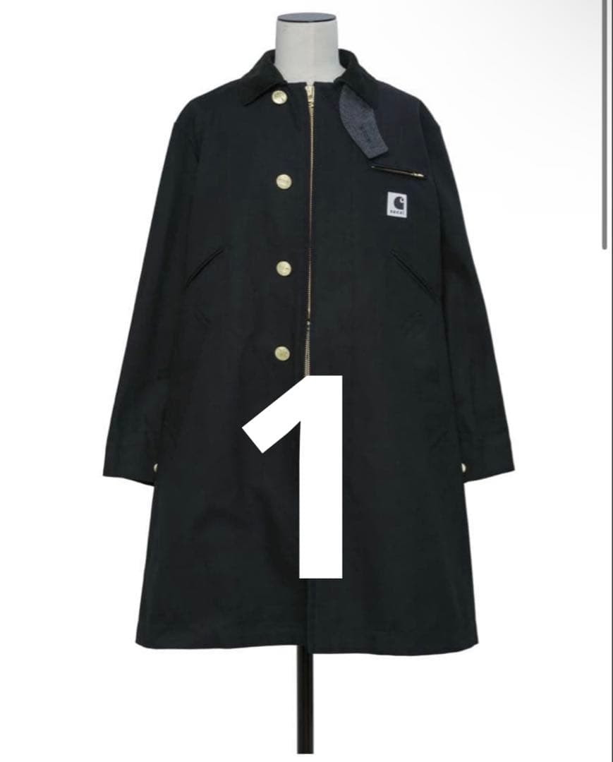 ジャケット・アウター sacai Carhartt WIP Duck Coat Black Duck x Nylon Twill Coat — Black – La Garçonne