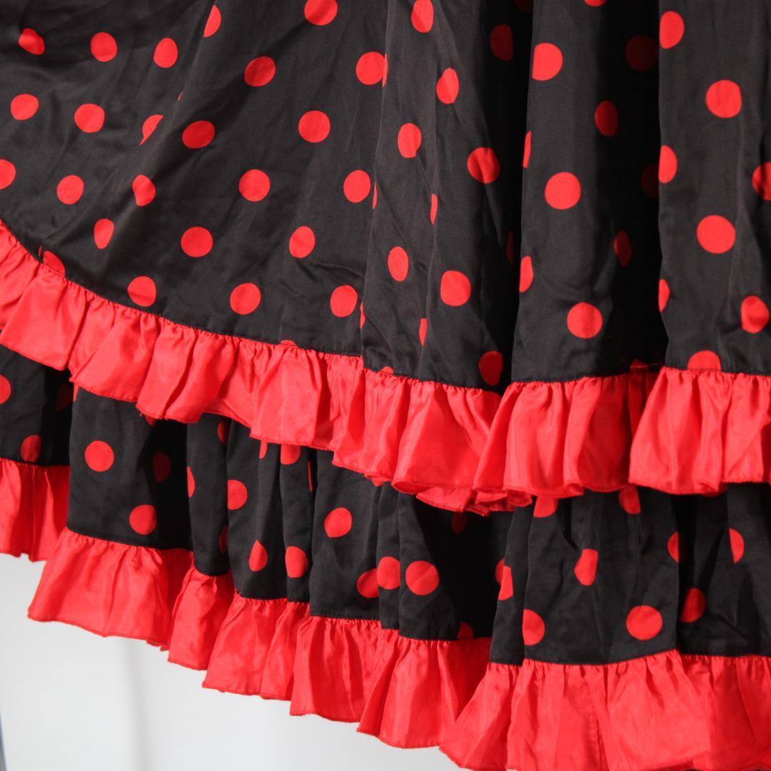 美品 日本製 フラメンコ衣装】ブラック×豪華ボランテ Tierra ナジャ