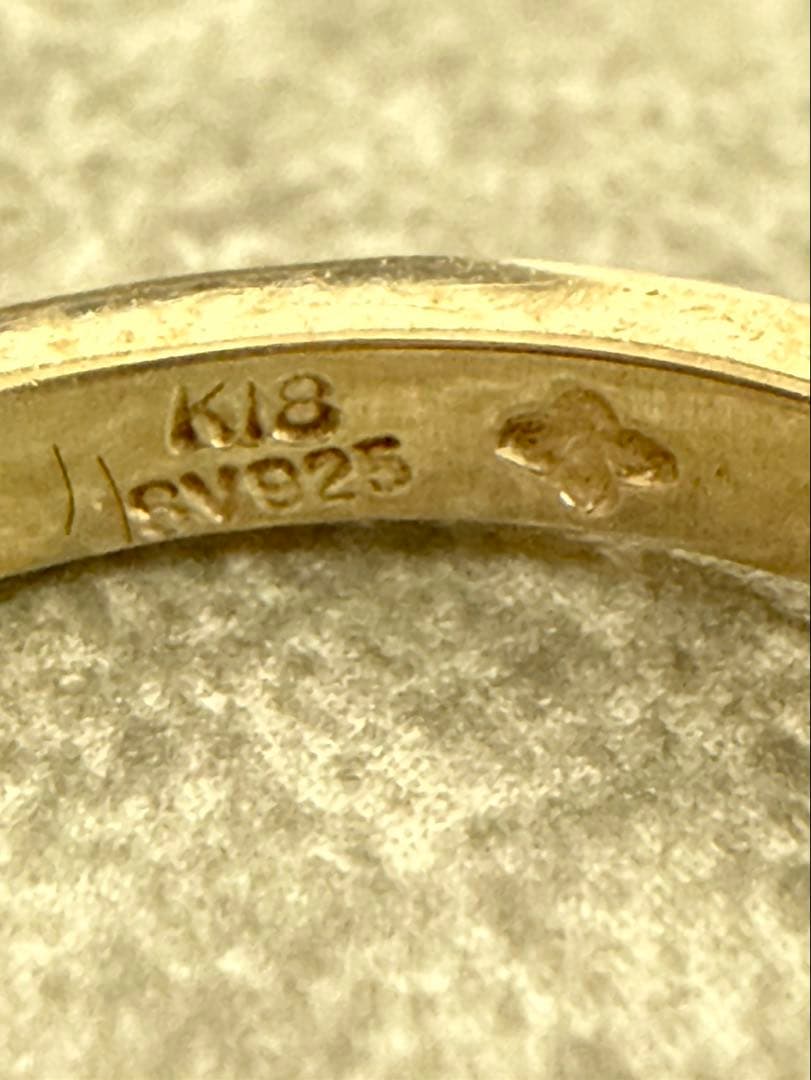 LOVE & HATE ラブ＆ヘイト スカルリング SV925 × K18 9号 - メルカリ