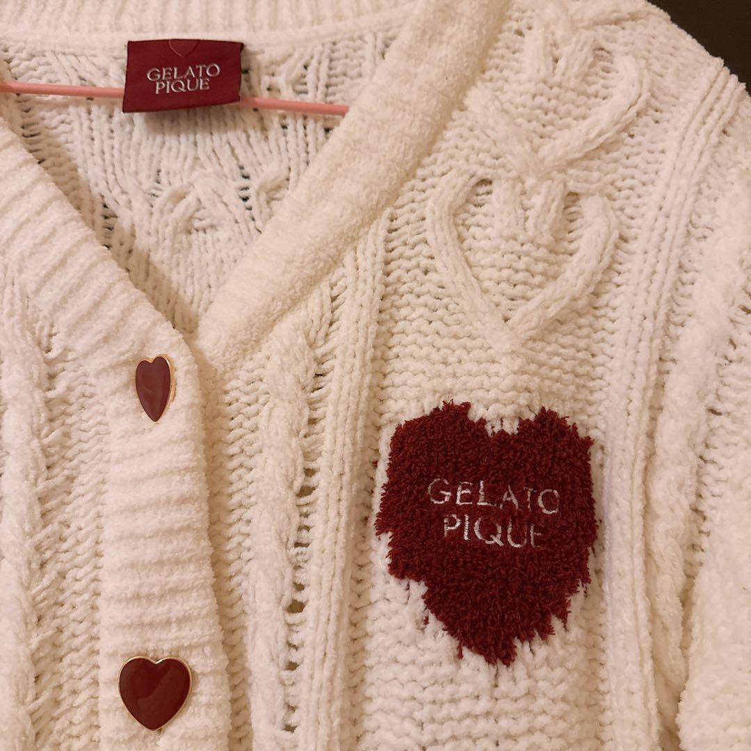 gelato pique】【Valentine】ハートアランカーディガン - メルカリ