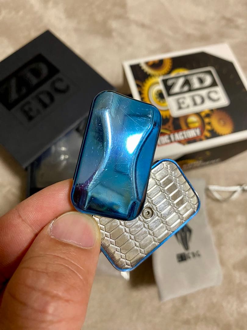ZD EDC フィジェットトイ　無限位　音叉内蔵　Ti製 正規品」ZD Scepter 音叉EDCフィジェットトイ 双音叉入り チタン製
