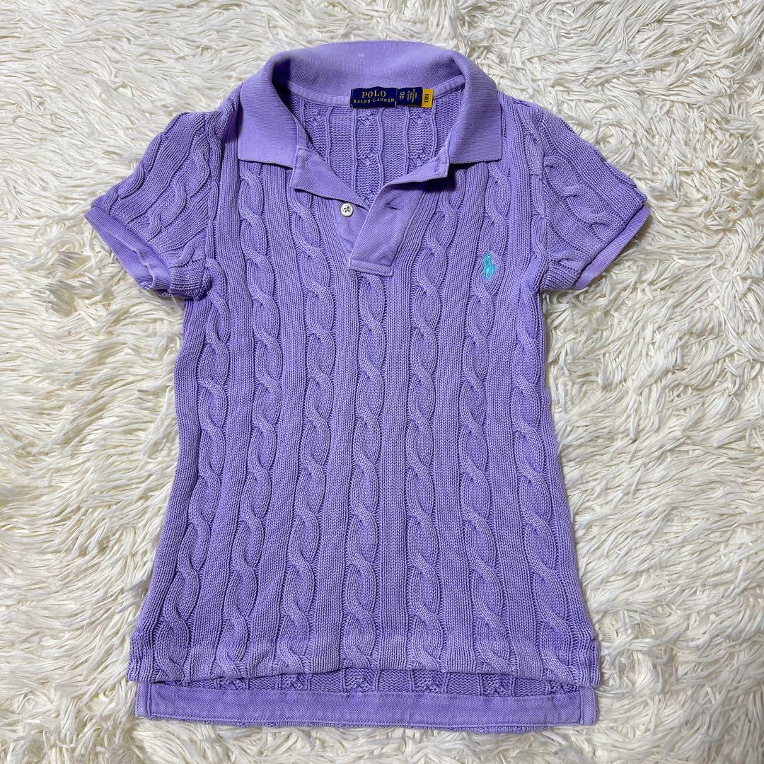 ポロラルフローレン　ポロシャツ　半袖　ケーブルニット ケーブルニット ポロシャツ（ニット/セーター）｜POLO RALPH LAUREN