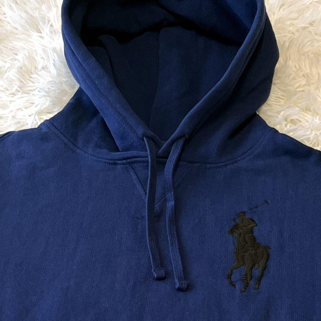 ラルフローレン 現行QRタグビッグポニー パーカー ブルー XS ユニ