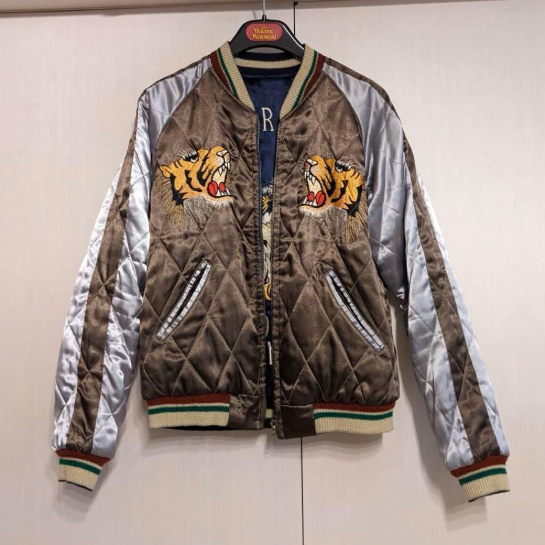 【期間限定SALE!!!!】BEAMS BOY 刺繍リバーシブルスカジャン テーラー東洋“舞妓”刺繍のスカジャン、桜咲き誇る春＆雪降る冬デザイン