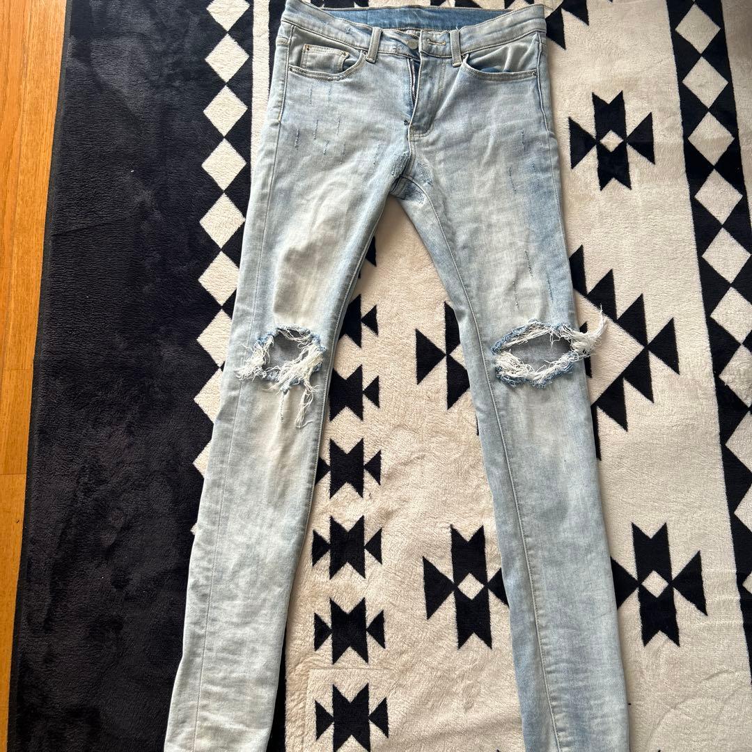 mnml ライトブルー スキニージーンズ28 - メルカリ