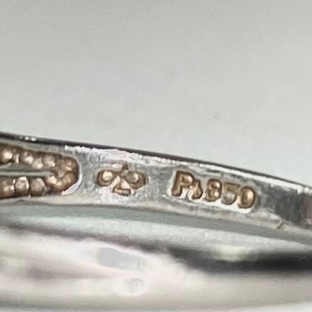 【ジュエリーマキ】Pt850 V字デザイン プラチナリング 2.2g／599