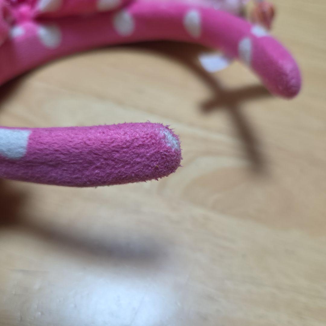 ディズニー ミニー カチューシャ イヤリング ピンク 水玉 ミニーパルパ