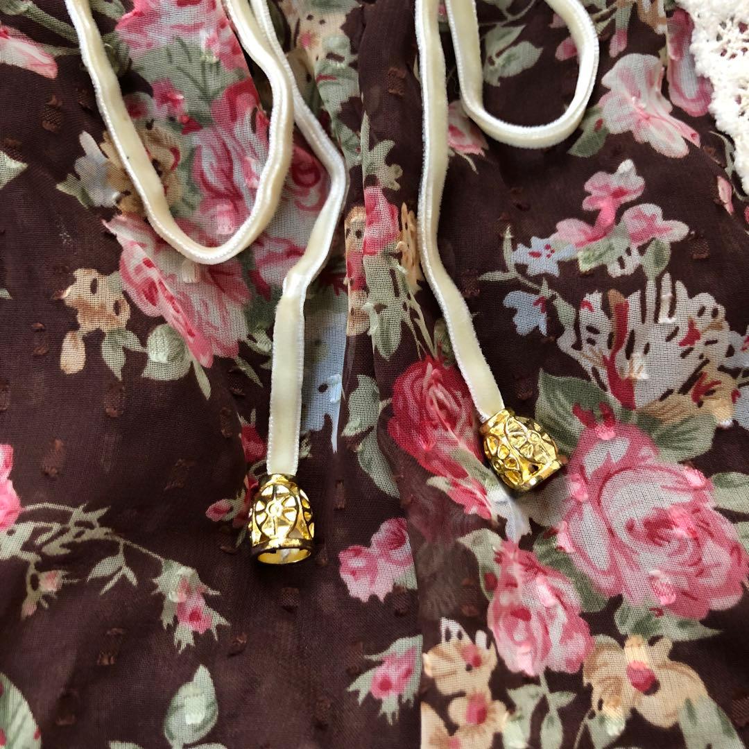 LIZLISA 希少 ワンピ風 コンビネゾン 花柄 スカパン 平成レトロ