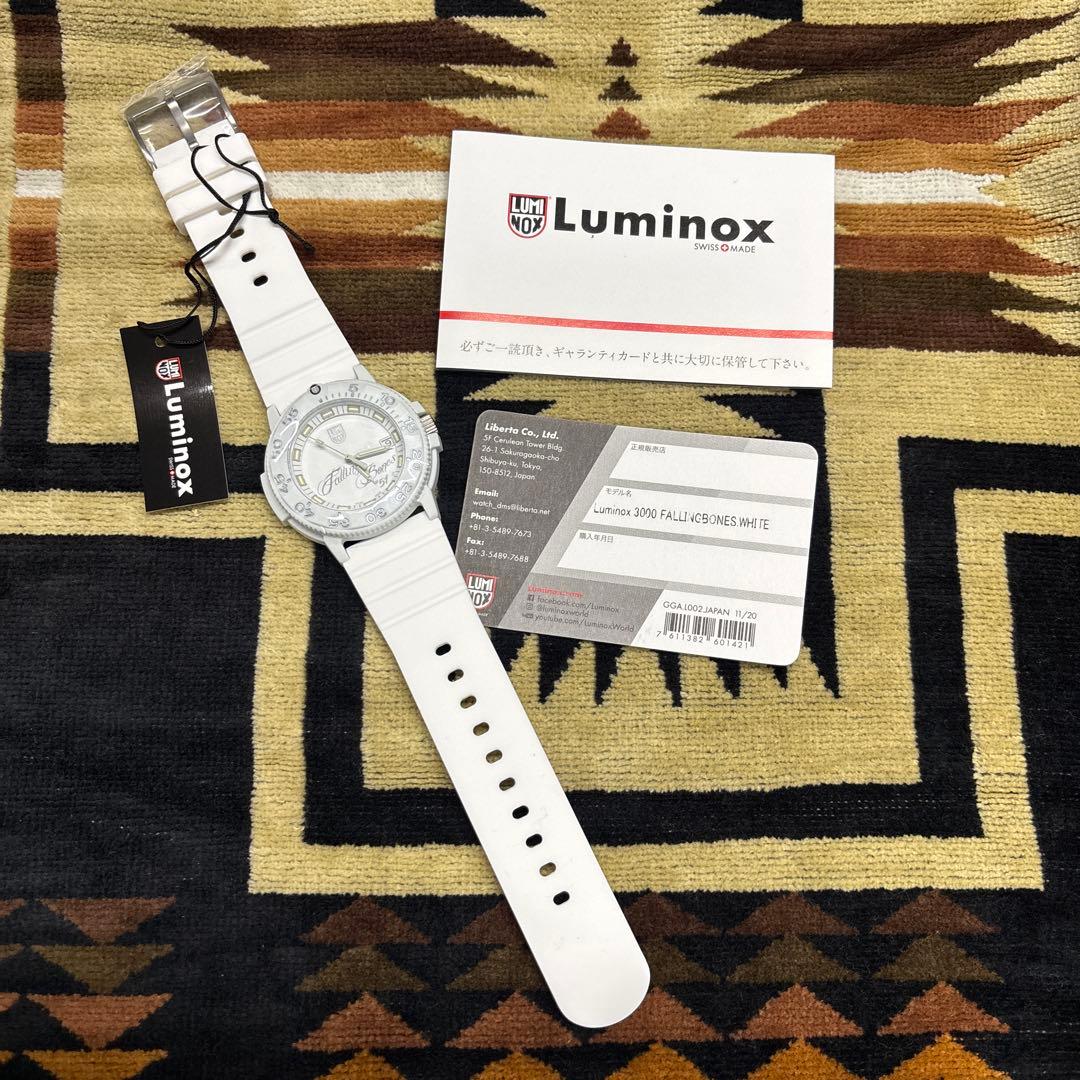 最後.岩城滉一MCクラブ.フォーリングボーンズ　限定Luminox 3000 白 送料込みルミノックス3000岩城滉一ツーリングチーム フォーリング