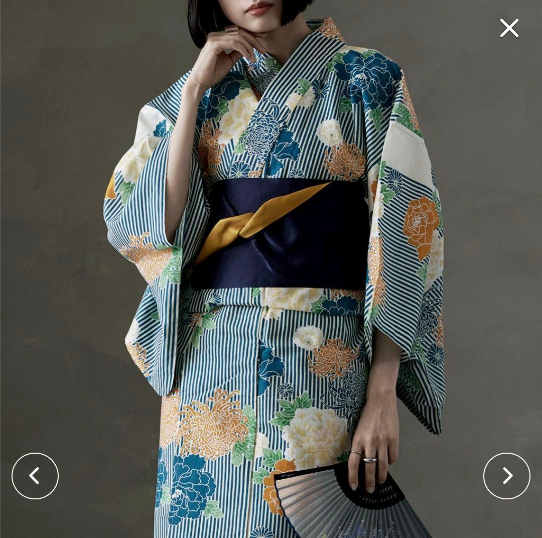 asaka 浴衣 帯 下駄 3点セット カラー その他7 レディース 浴衣3点セット(浴衣＋帯＋下駄)「浴衣 レトロフラワー