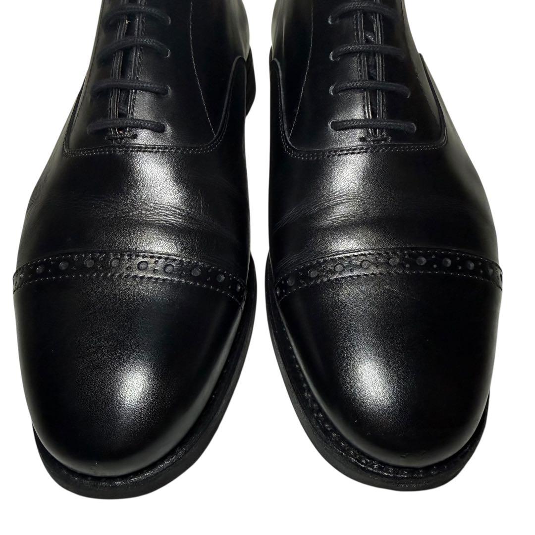 Berwick 4984 黒 25.5cm セミブローグ 革靴