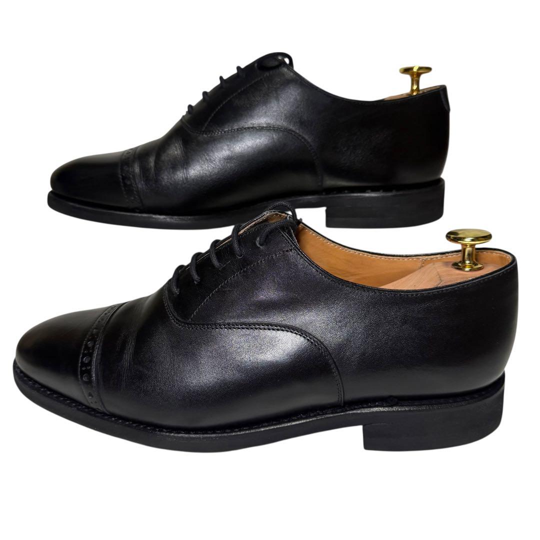 Berwick 4984 黒 25.5cm セミブローグ 革靴