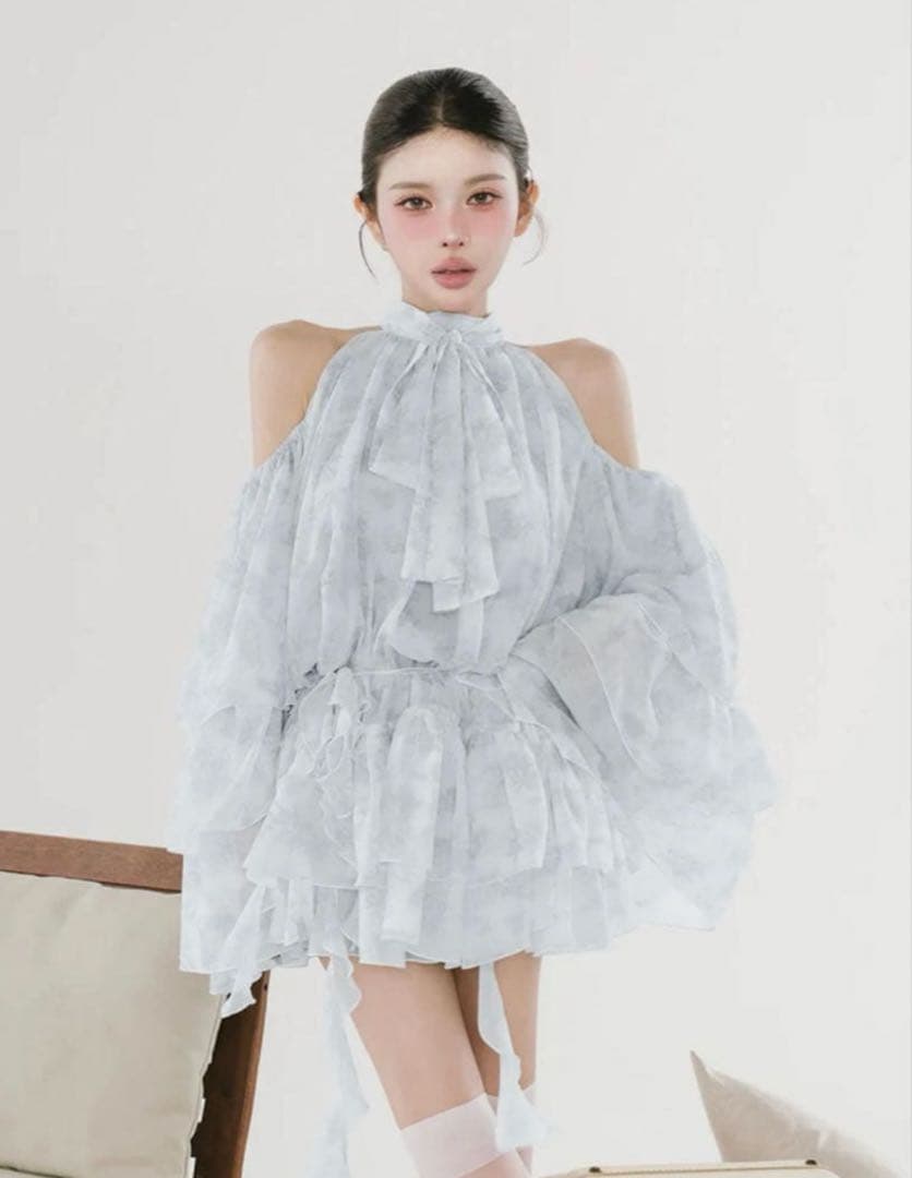 ダーリッチ darich トワルドジュイシフォンフリルミニワンピースFL