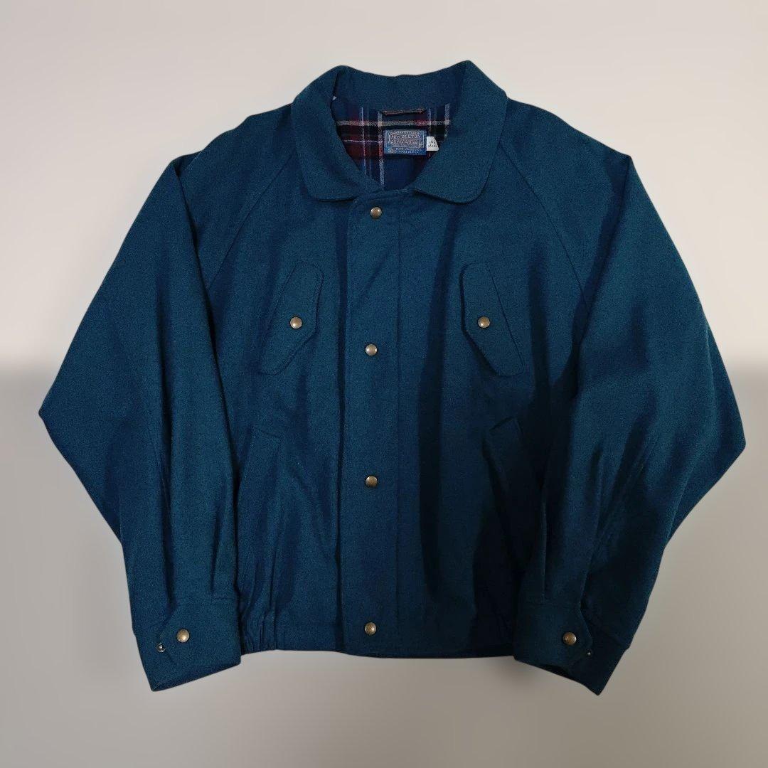 Pendleton 70'sレア ウールジャケット XL ダークティール 70年代 ビンテージ PENDLETON ペンドルトン ウールブルゾン ジャケット