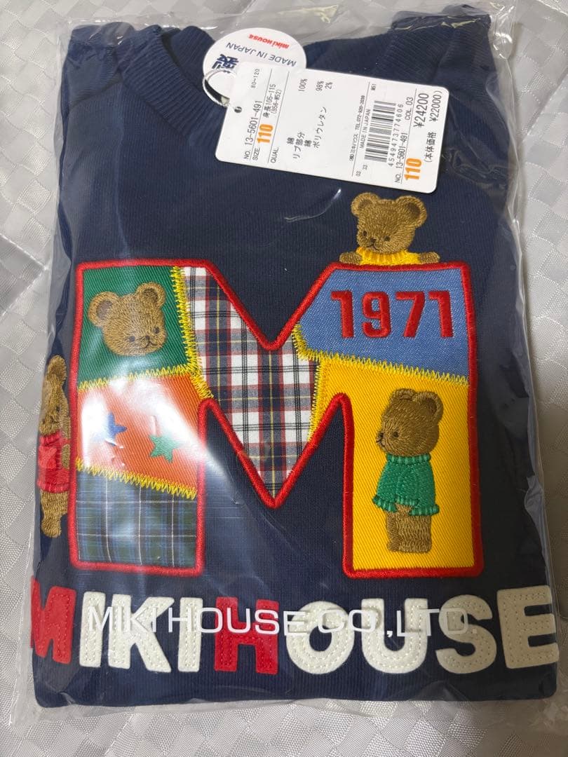 MIKIHOUSE クマ刺繍 ネイビー トレーナー - メルカリ
