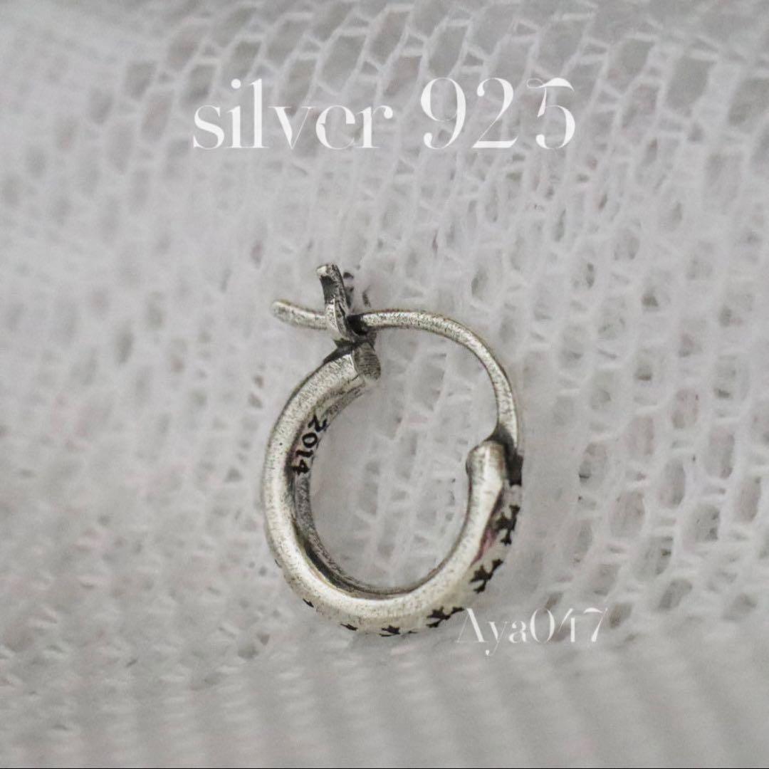 両耳 シルバー925 クロス フープピアス アンティーク調 おしゃれ 十字架 シルバー925 クロスピアス フープピアス ゴシック 十字架 ピアス