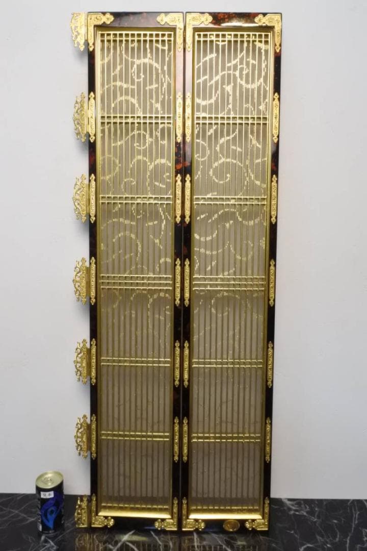 限定値下　【収集品】中扉　純金箔　仏壇　仏具　2751 大阪型金仏壇 翠縁尺八 20号 浄土宗 融通念仏宗