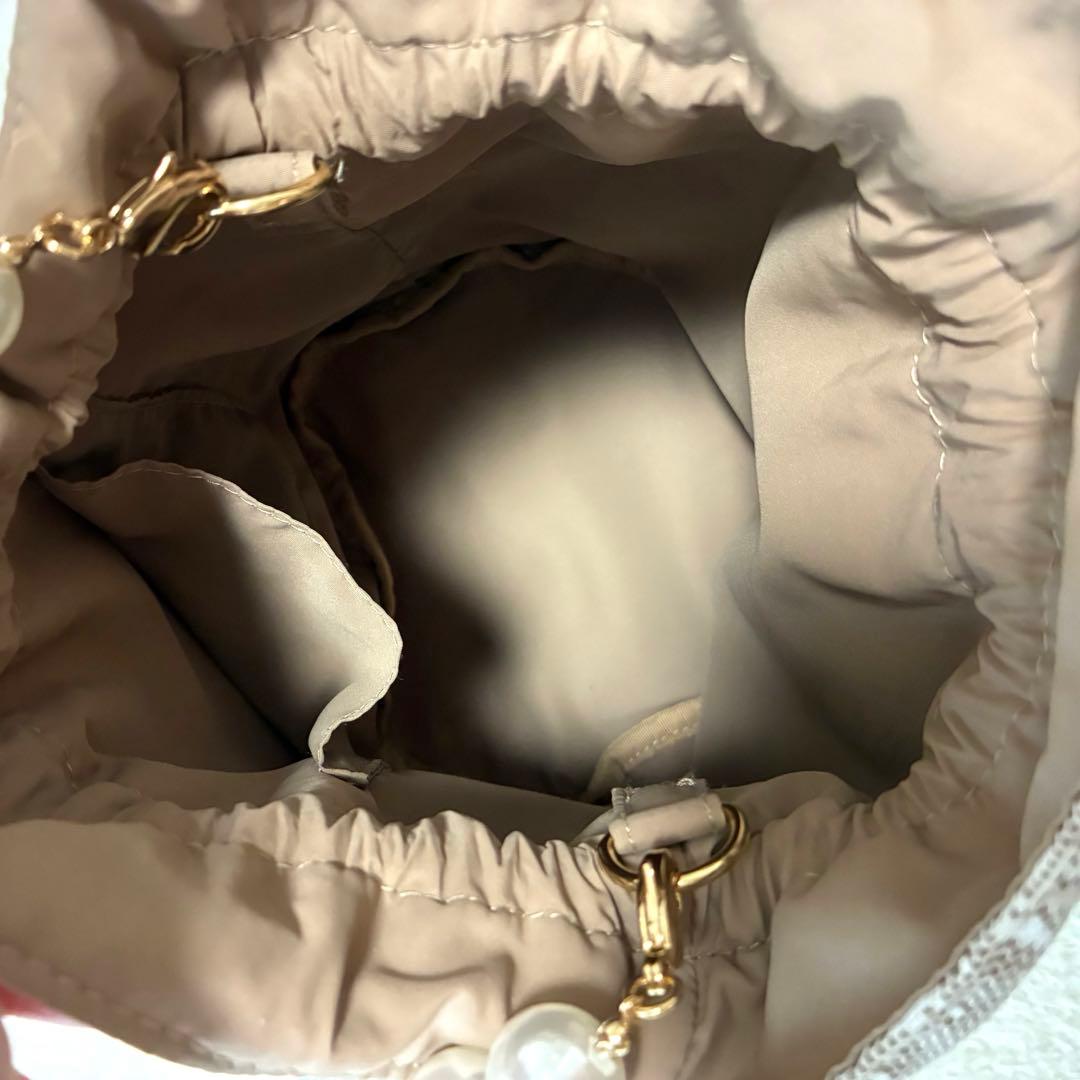 FEILER フェイラー ハイジ レース 巾着バッグ ベージュ お値下げ不可