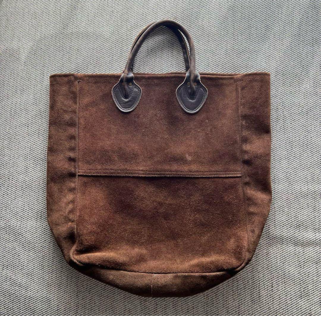 希少90's VANSON Leather Suede Tote Bag 茶